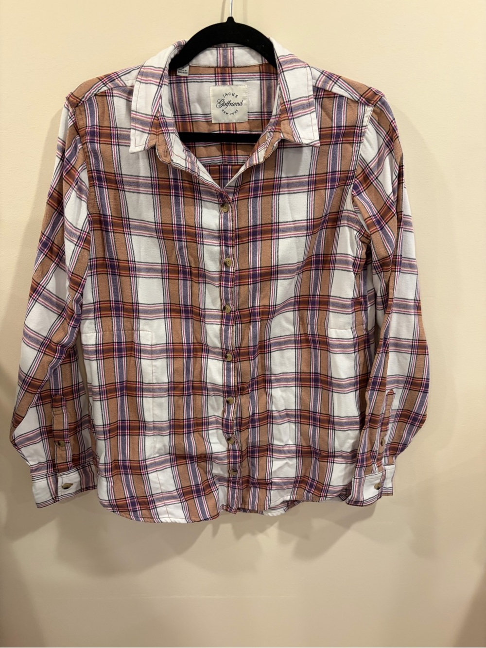 Jachs Girlfriend Button-Front Plaid Shirt Size S